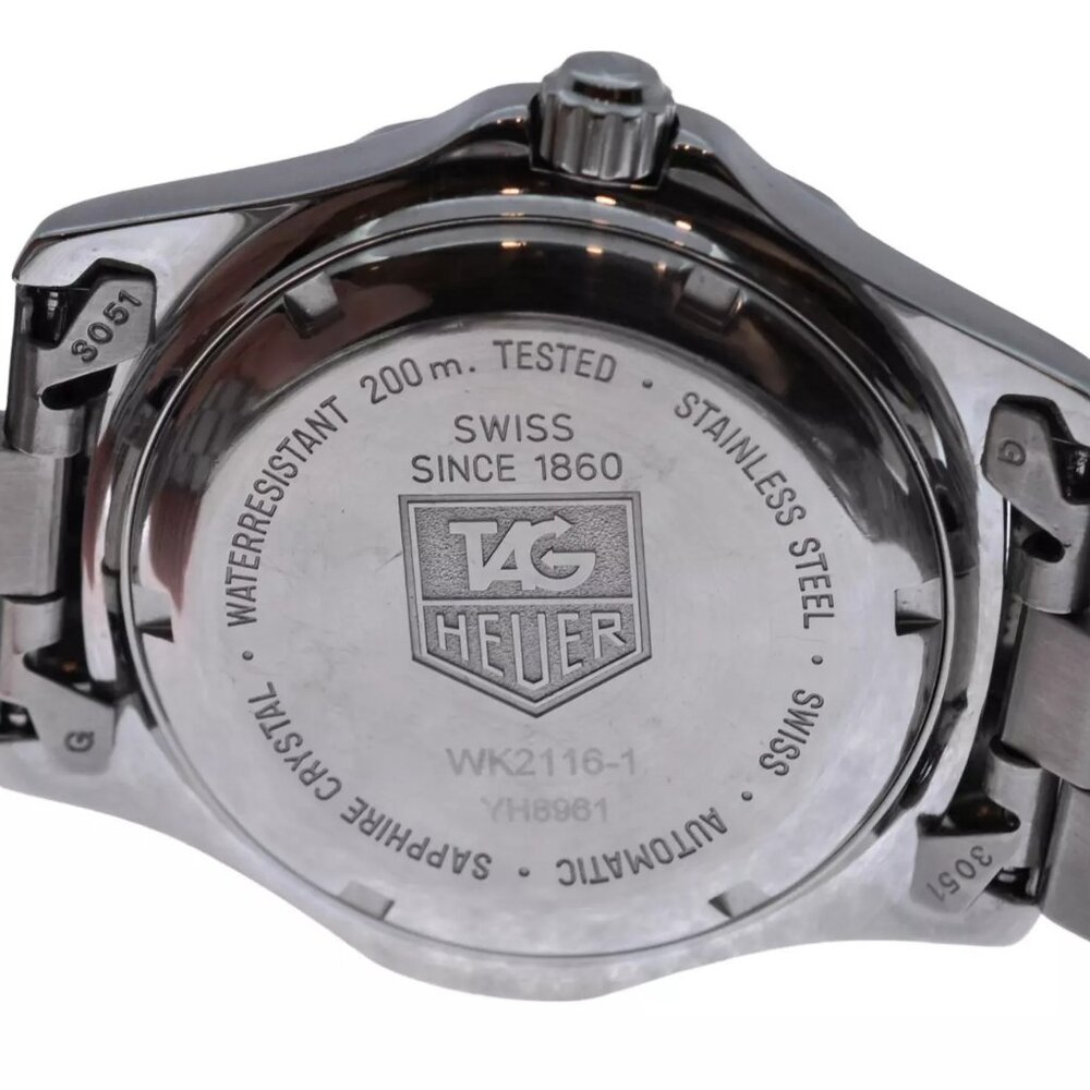 RARE Vintage Men's 38mm Tag Heuer Automatic Silver Dial Watch! Ref: WK2116-1! - Picture 10 of 10